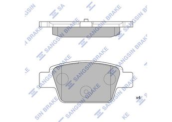Fren Disk Balata Arka SANGSIN SP1893  77364590 77363518 77362768 9949280 71769094 71772225 71796094 77362271