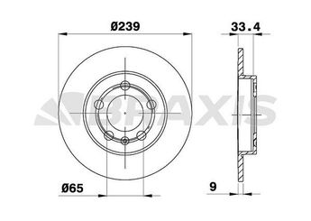 Fren Disk Ayna Arka Sağ ve Sol BRAXIS AE0415  1J0615601D