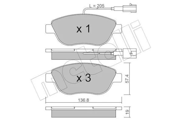 Fren Disk Balata Ön Opel Combo D (10.2011->)  OPEL ORJINAL 95599885