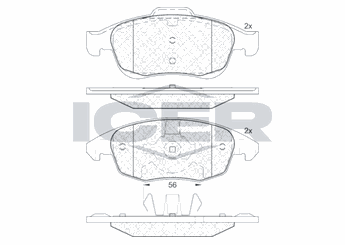 Fren Disk Balata Ön VALEO 672497  1647862480 1617272980 1611838580 1623816280 425361 4253-61 425413 4254-13 425425 4254-25 4254C0 4254-C0 E172295 425412 4254-12