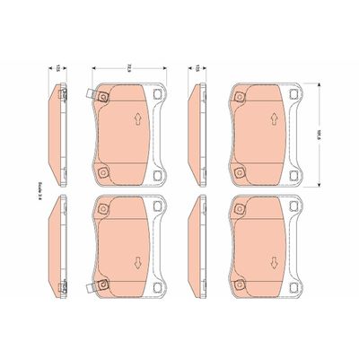 Fren Disk Balata Arka Lexus IS (DS2/IS2)(2005->)  TRW GDB3504