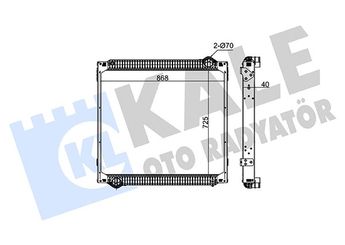 Su Radyatörü  KALE 317000  MR968858 MR968857 MR993259 DC468005CA DC46 8005 CA