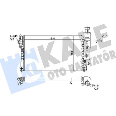 Su Radyatörü  Peugeot 405 S.Wagon (09.1987->)  KALE 363130