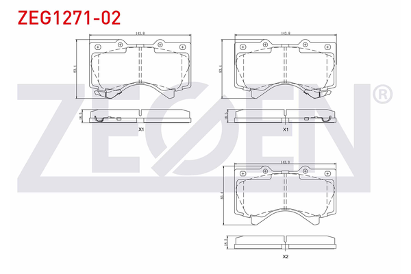 Fren Disk Balata Ön Toyota Land Cruiser 200 (J20)(2008->)  ZEGEN ZEG1271-02