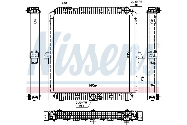 Su Radyatörü  Renault Laguna Grandtour (K56)(08.1995->)  NISSENS 67192