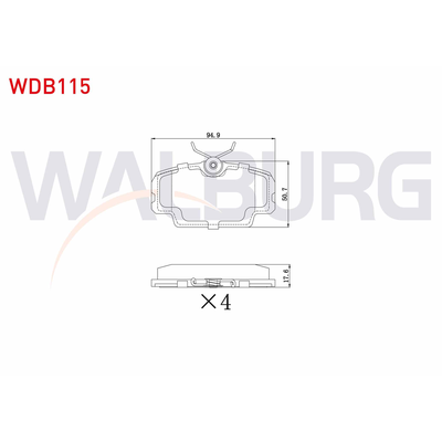 Fren Disk Balata Ön WALBURG WDB115