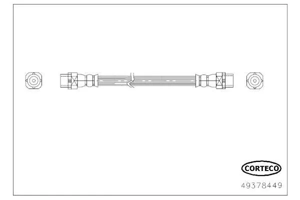 Fren Hortumu Arka Sol BMW X5 M Serisi (F85)(2015->)  CORTECO 49378449
