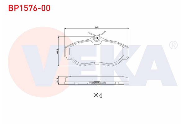 Fren Disk Balata Ön Land Rover Discovery (06.2002->)  VEKA BP1576-00