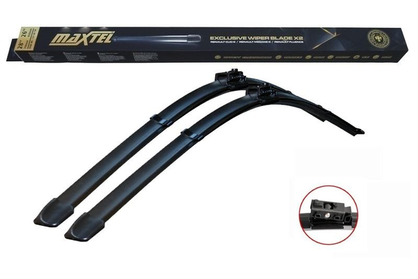 Silecek Süpürgesi Ön Muz Tip 650/480 mm - 26/19 inç MAXTEL 12108523