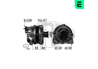 Alternatör  ERA 209010A  A003TX0481AM 95520960 95 520 960 95521357 95 521 357 A003TX0481 A3TX0481 A3TX0481AM 2310000Q3F 23100-00Q3F 231001822R 23100-1822R 231001822RA 23100-1822RA 231002179R 23100-2179R 231008137R 23100-8137R 1202345 12 02 345 4420658 44 20 658 4424160 44 24 160 93168346 93 168 346 95515975 95 515 975