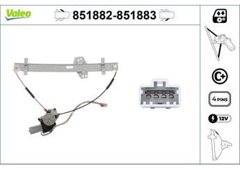 Cam Krikosu Ön Sol VALEO 851882  72250S9AA02 72250S9AM02 72250-S9A-A02