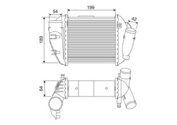 Turbo Radyatörü  VALEO 817870  8E0145806C 8E0145805G 8E0145805E 8E0145805P 8E0198805