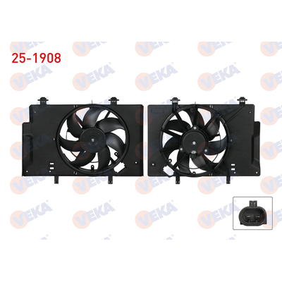 Radyatör Fan ve Motoru  Ford B-MAX (CB2)(2012->)  VEKA 25-1908