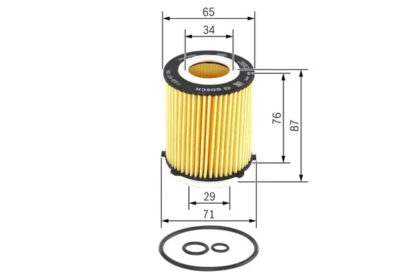 Yağ Filtresi  Mercedes E -Serisi Coupe (BM 207)(05.2009->)  BOSCH F 026 407 166