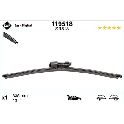 Silecek Süpürgesi Arka  335 mm - 13 inç Skoda Karoq (NU)(2017->)  SWF 119518