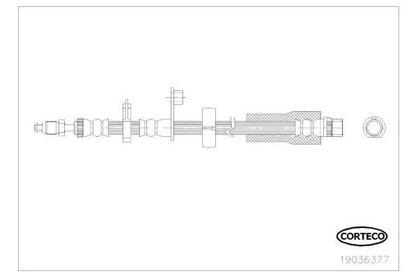 Fren Hortumu Ön Sağ veya Sol Citroen Jumpy (01.2007->)  MGA 511123