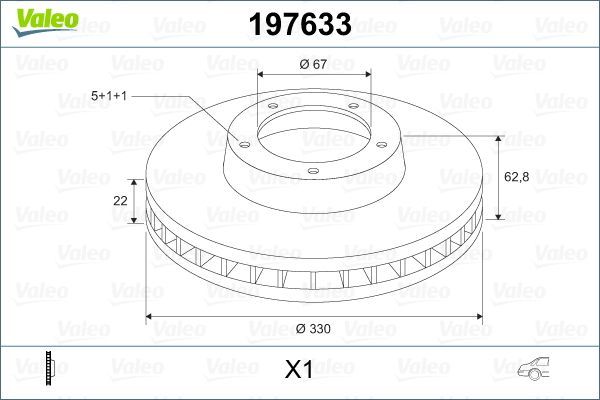 Fren Disk Ayna Arka Sağ ve Sol Mercedes R -Serisi (BM 251)(09.2005->)  VALEO 197633