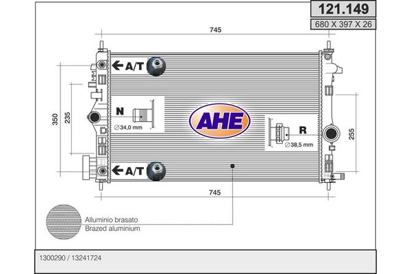 Su Radyatörü  Opel Astra J HB (12.2009->)  PSA ORJINAL 22762533
