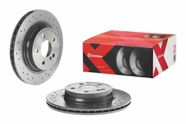 Fren Disk Ayna Arka Sağ ve Sol Mercedes E -Serisi Coupe (BM 207)(05.2009->)  BREMBO 09.A760.1X