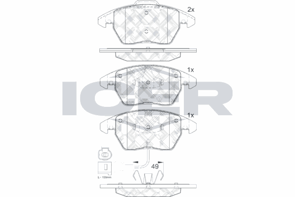 Fren Disk Balata Ön Volkswagen Golf Plus V (5M1)(01.2005->2009)  VALEO 672435