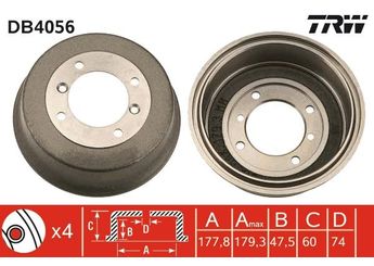 Kampana Arka Sağ veya Sol TRW DB4056  21A22 INNOCENTI38722308 RELIANTRT21 38722308 RT21A2200 GDB105
