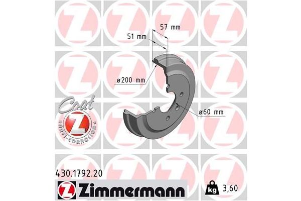 Fren Disk Ayna Ön Sağ ve Sol ZIMMERMANN 430.1792.20