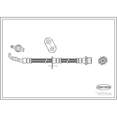 Fren Hortumu Ön Sol Toyota Celica (T20)(1994->)  CORTECO 19033068