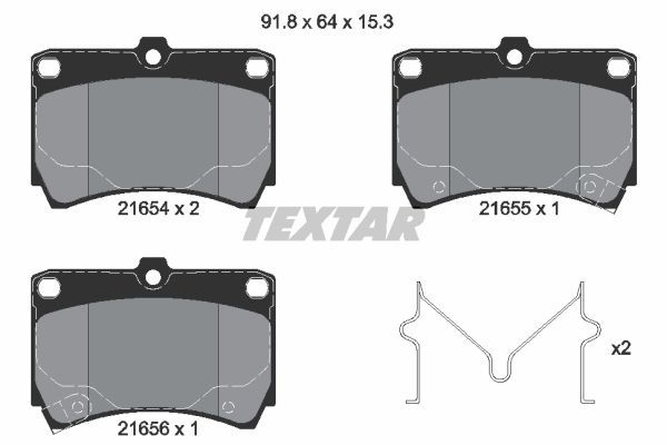 Fren Disk Balata Ön Mazda 323 Sedan (BG)(06.1989->)  TEXTAR 2165404