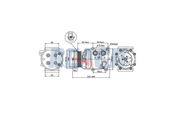 Klima Kompresörü  Ford Streetka (CCS)(01.2003->)  BEHR ACP 22 000S