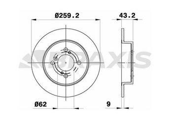 Fren Disk Ayna Arka Sağ ve Sol BRAXIS AE0566  5561168L00 55611-68L00