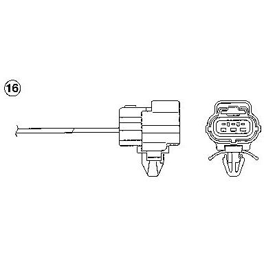 Oksijen (Lambda) Sensörü  Mazda 323 C/F/S Sedan (BA)(04.1994->)  NGK 93087