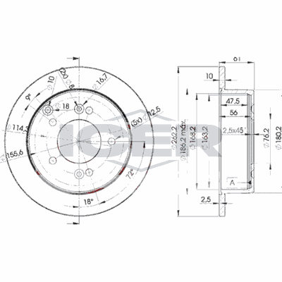 Fren Disk Ayna Arka Sağ ve Sol Kia Sportage (KM)(2005->)  BSG 40-210-063