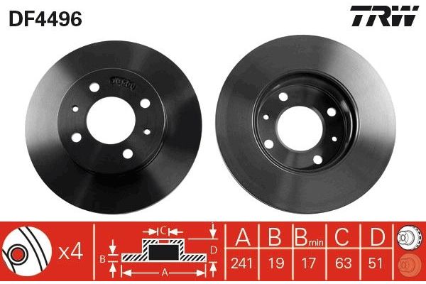 Fren Disk Ayna Ön Sağ ve Sol AYD 50463