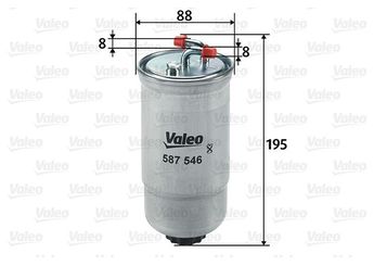Yakıt Filtresi  VALEO 587546  16901S6FE01 16901-S6F-E01 16901S6FE02 16901-S6F-E02
