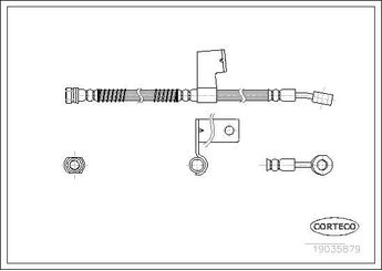 Fren Hortumu Ön Sağ veya Sol CORTECO 19035879  19035879 587321A000