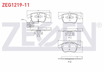 Fren Disk Balata Ön ZEGEN ZEG1219-11   8K0698151A 8K0698151F 8K0 698 151 A 8K0 698 151 F