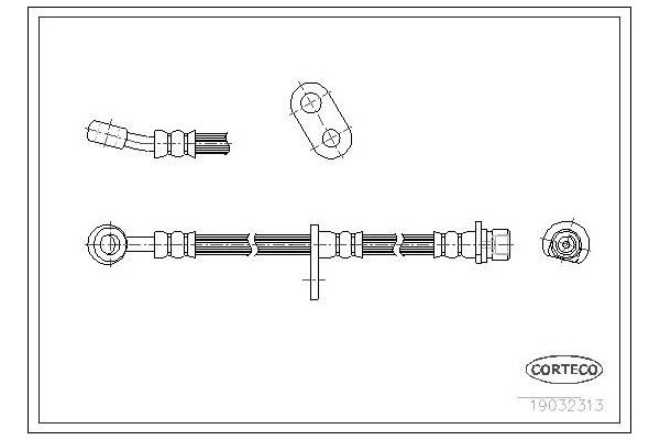Fren Hortumu Arka Sağ Honda Civic Coupe (EM2)(01.2001->)  CORTECO 19032313