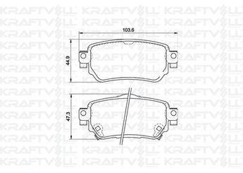 Fren Disk Balata Arka KRAFTVOLL 07010093  D40604EA0A D40604CA0A 440603981R D4060-4EA0A D40604CA0C D4060-4CA0A 440606633R 44 06 066 33R