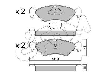 Fren Disk Balata Ön CIFAM 822-073-0  6203650 6188427 1013843 1465126 1659938 5025048 5025929 6162190 89FB2K021AA 89FB2K021CA 89FB2K021DA 90FX2K021AA 91FX2K021AA 91FX2K021AB D89FB2K021AA