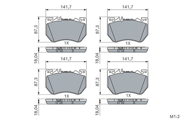 Fren Disk Balata Ön Mercedes E -Serisi Sedan (BM 214)(06.2023->)  BOSCH 0 986 460 288