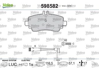 Fren Disk Balata Ön VALEO 598582  4144200220 A4144200220