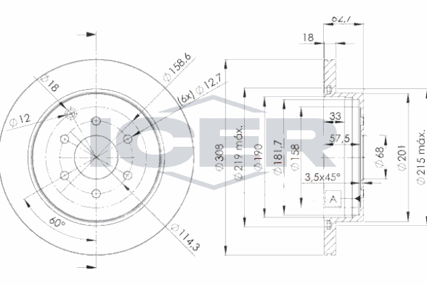 Fren Disk Ayna Arka Sağ ve Sol Nissan Pathfinder 4/5 Kapı (R51)(01.2005->)  AYD 51467
