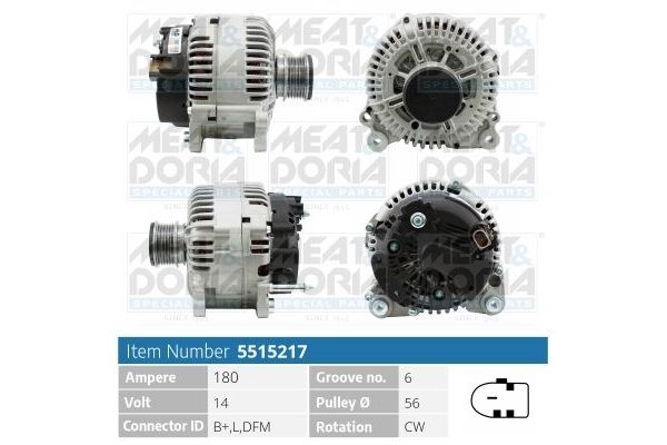 Alternatör  Volkswagen Crafter P.Van (2E)(03.2006->2017)  BOSCH 1 986 A00 764