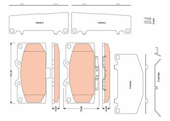 Fren Disk Balata Ön TRW GDB3470  26296FE090 26296FA160