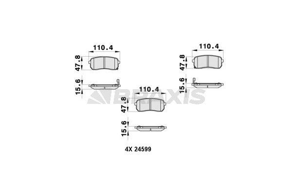 Fren Disk Balata Arka Hyundai H-1 (2008->)  BRAXIS AB0405