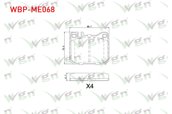 Fren Disk Balata Ön WGN WBP-ME068