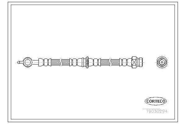 Fren Hortumu Ön Sağ veya Sol Mitsubishi Carisma 5 Kapı (DA0)(2000->)  FROW 555.1112.011