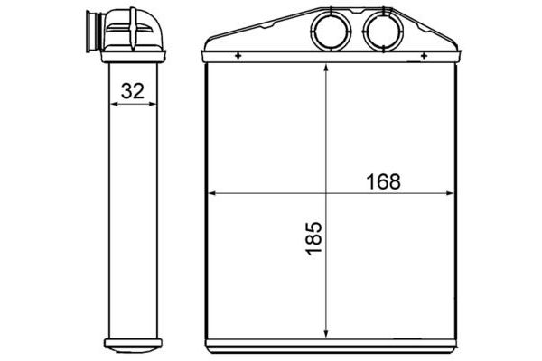 Kalorifer Radyatörü  Saab 9-3 Cabriolet (2004->)  MAHLE AH 13 000S