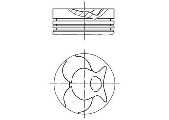 Piston (89.00MM-STD) (0.20MM KISA)  MAHLE 001 33 10  6030302217