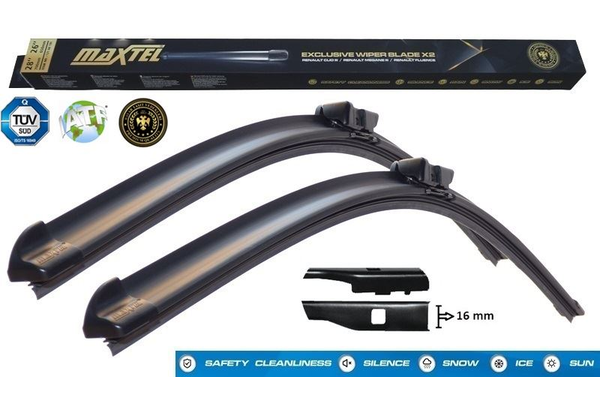 Silecek Süpürgesi Ön Muz Tip 680/530 mm - 27/21 inç MAXTEL 12131472